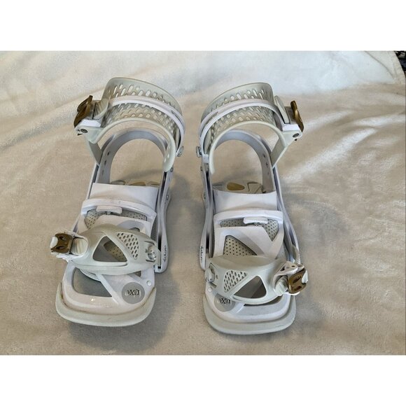 Burton Women's Lexa Reflex Bindings, Medium-Used twice, grey/white - Picture 1 of 15